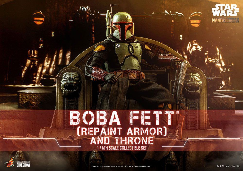 Star Wars The Mandalorian Action Figure 1/6 Boba Fett (Repaint Armor) and Throne 30cm - Action Figures - Hot Toys - Hobby Figures UK