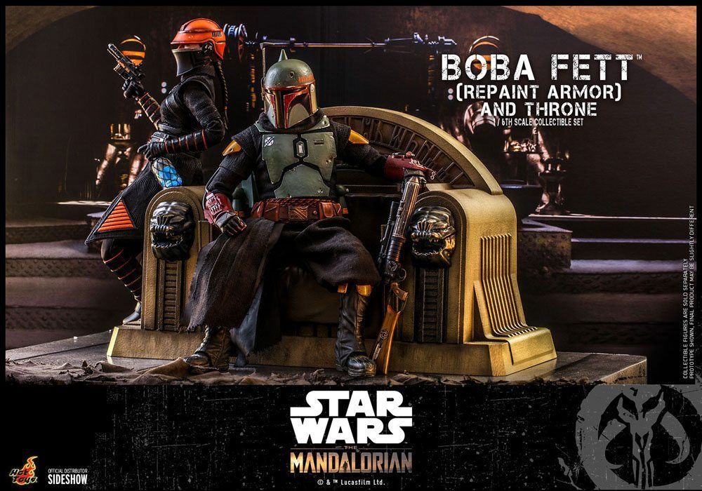 Star Wars The Mandalorian Action Figure 1/6 Boba Fett (Repaint Armor) and Throne 30cm - Action Figures - Hot Toys - Hobby Figures UK