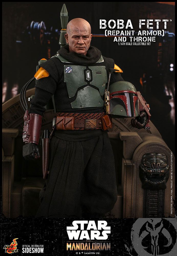 Star Wars The Mandalorian Action Figure 1/6 Boba Fett (Repaint Armor) and Throne 30cm - Action Figures - Hot Toys - Hobby Figures UK