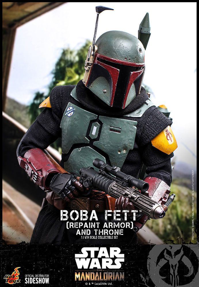 Star Wars The Mandalorian Action Figure 1/6 Boba Fett (Repaint Armor) and Throne 30cm - Action Figures - Hot Toys - Hobby Figures UK