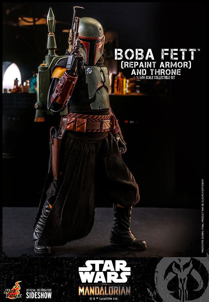 Star Wars The Mandalorian Action Figure 1/6 Boba Fett (Repaint Armor) and Throne 30cm - Action Figures - Hot Toys - Hobby Figures UK