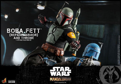 Star Wars The Mandalorian Action Figure 1/6 Boba Fett (Repaint Armor) and Throne 30cm - Action Figures - Hot Toys - Hobby Figures UK