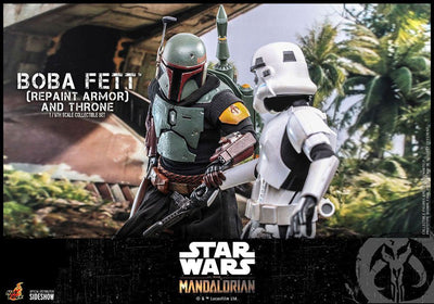 Star Wars The Mandalorian Action Figure 1/6 Boba Fett (Repaint Armor) and Throne 30cm - Action Figures - Hot Toys - Hobby Figures UK