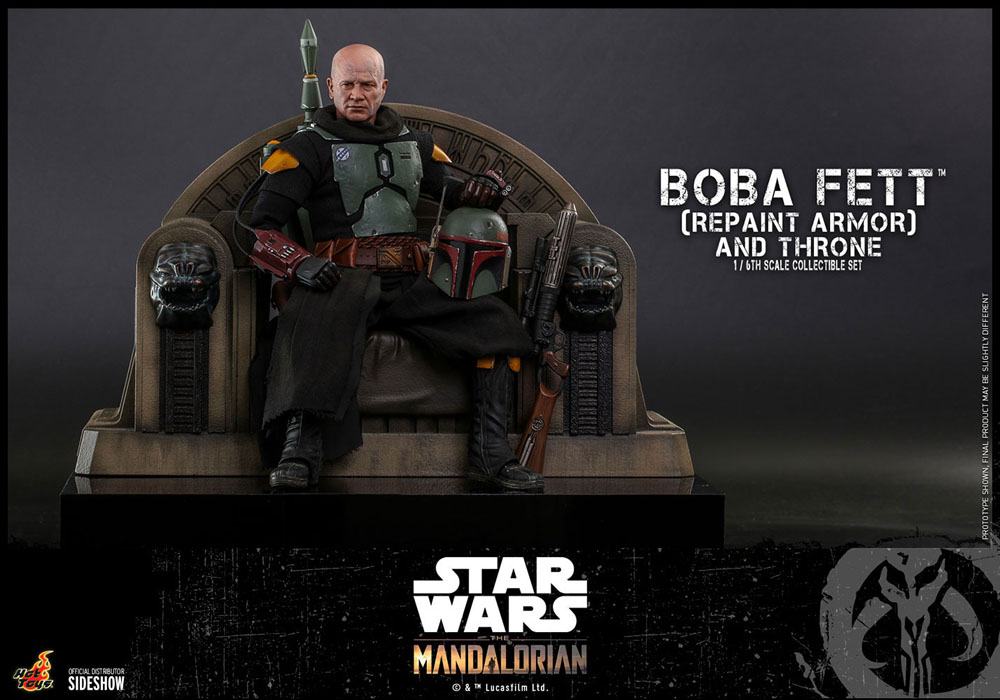 Star Wars The Mandalorian Action Figure 1/6 Boba Fett (Repaint Armor) and Throne 30cm - Action Figures - Hot Toys - Hobby Figures UK