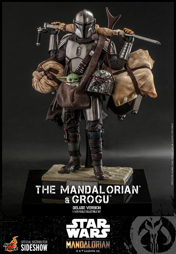 Star Wars The Mandalorian Action Figure 2-Pack 1/6 The Mandalorian & Grogu Deluxe Version 30cm - Action Figures - Hot Toys - Hobby Figures UK