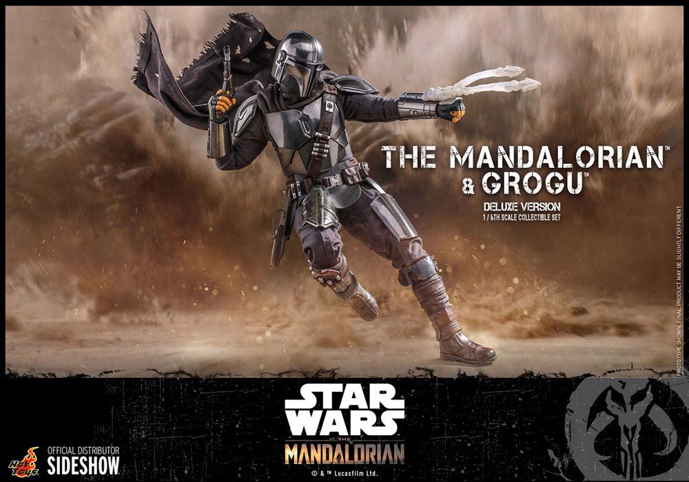 Star Wars The Mandalorian Action Figure 2-Pack 1/6 The Mandalorian & Grogu Deluxe Version 30cm - Action Figures - Hot Toys - Hobby Figures UK