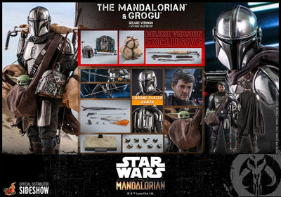 Star Wars The Mandalorian Action Figure 2-Pack 1/6 The Mandalorian & Grogu Deluxe Version 30cm - Action Figures - Hot Toys - Hobby Figures UK