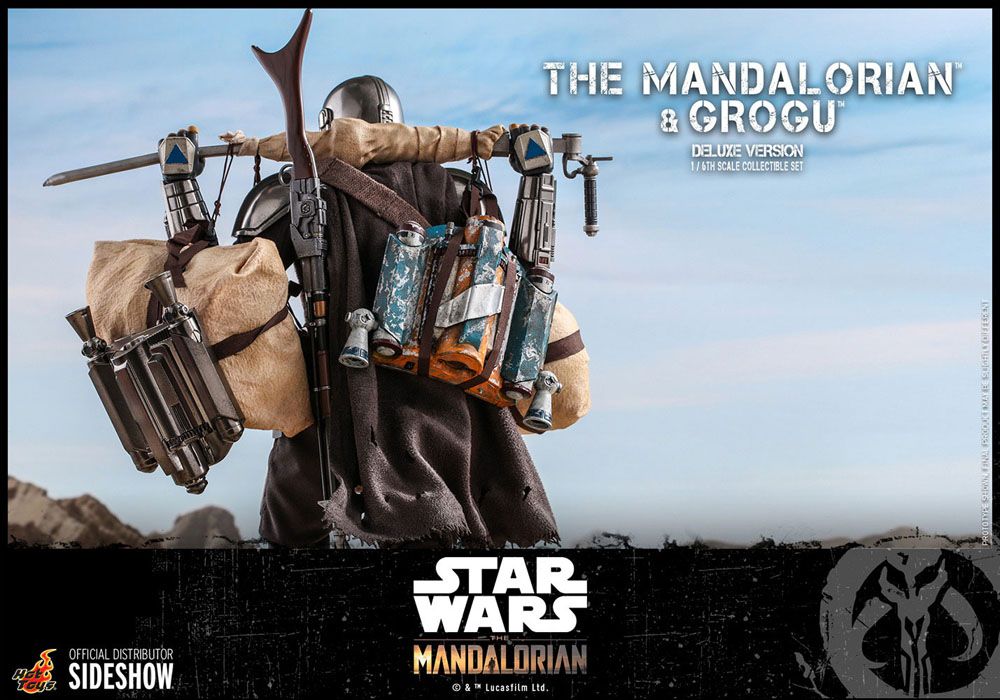 Star Wars The Mandalorian Action Figure 2-Pack 1/6 The Mandalorian & Grogu Deluxe Version 30cm - Action Figures - Hot Toys - Hobby Figures UK