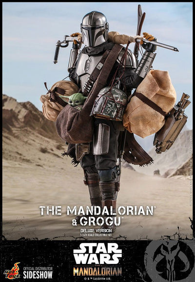 Star Wars The Mandalorian Action Figure 2-Pack 1/6 The Mandalorian & Grogu Deluxe Version 30cm - Action Figures - Hot Toys - Hobby Figures UK