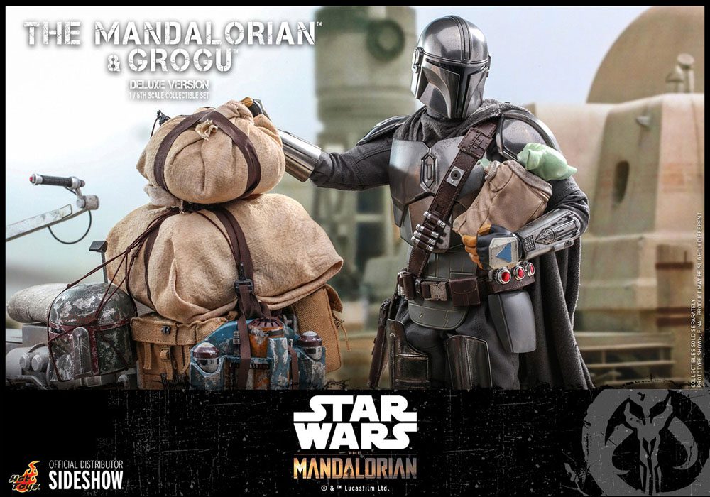 Star Wars The Mandalorian Action Figure 2-Pack 1/6 The Mandalorian & Grogu Deluxe Version 30cm - Action Figures - Hot Toys - Hobby Figures UK