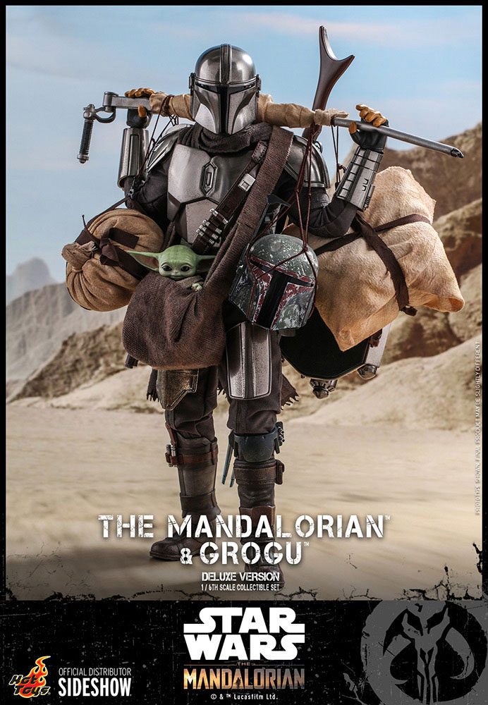 Star Wars The Mandalorian Action Figure 2-Pack 1/6 The Mandalorian & Grogu Deluxe Version 30cm - Action Figures - Hot Toys - Hobby Figures UK