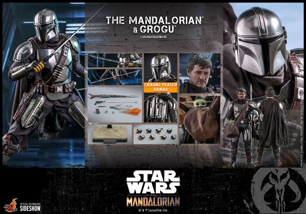 Star Wars The Mandalorian Action Figure 2-Pack 1/6 The Mandalorian & Grogu 30cm - Action Figures - Hot Toys - Hobby Figures UK