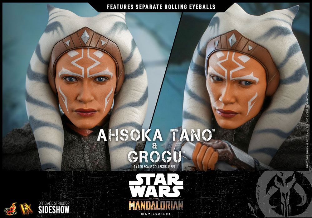 Star Wars The Mandalorian Action Figure 2-Pack 1/6 Ahsoka Tano & Grogu 29cm - Action Figures - Hot Toys - Hobby Figures UK