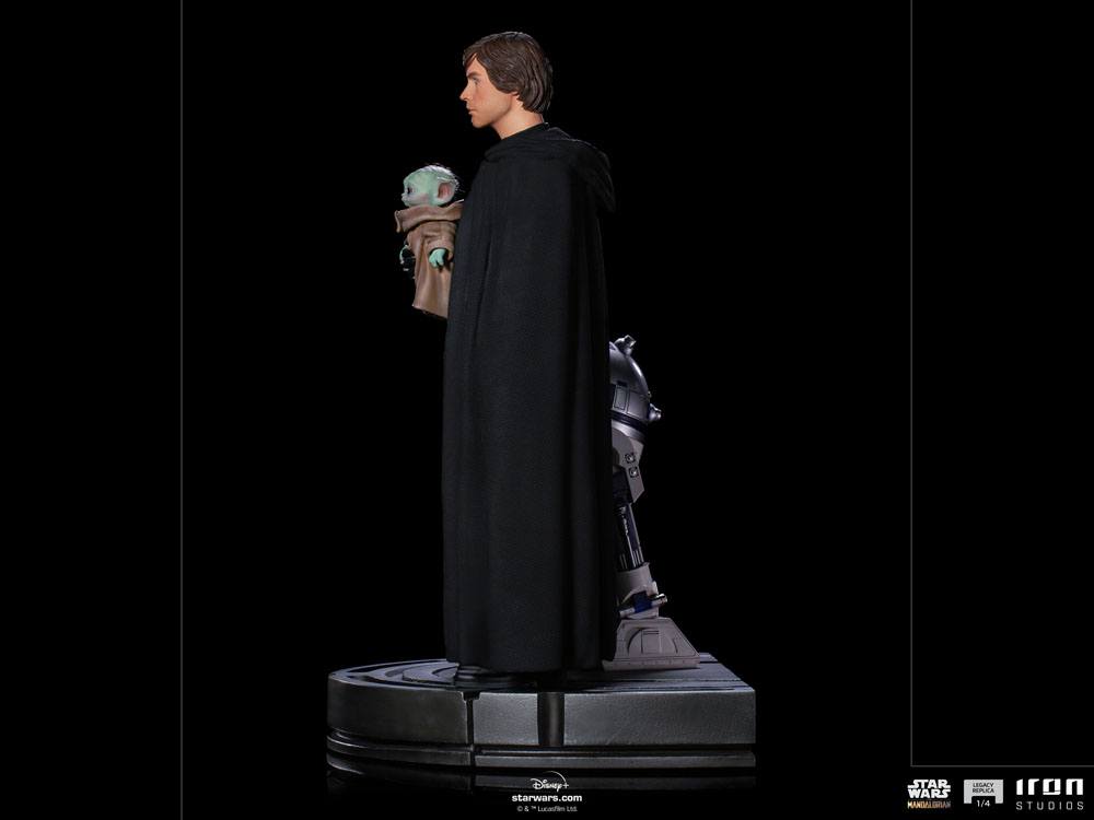 Star Wars The Mandalorian Legacy Replica Statue 1/4 Luke Skywalker, R2-D2 & Grogu 54cm - Scale Statue - Iron Studios - Hobby Figures UK