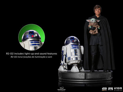 Star Wars The Mandalorian Legacy Replica Statue 1/4 Luke Skywalker, R2-D2 & Grogu 54cm - Scale Statue - Iron Studios - Hobby Figures UK