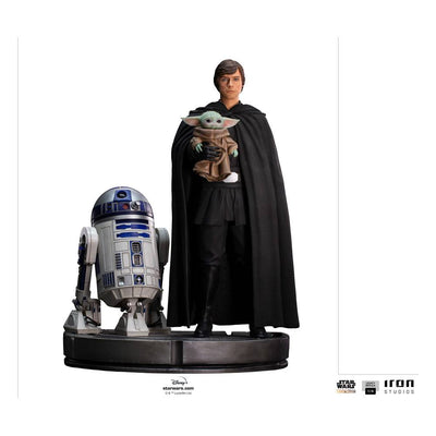 Star Wars The Mandalorian Legacy Replica Statue 1/4 Luke Skywalker, R2-D2 & Grogu 54cm - Scale Statue - Iron Studios - Hobby Figures UK