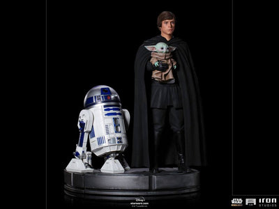 Star Wars The Mandalorian Legacy Replica Statue 1/4 Luke Skywalker, R2-D2 & Grogu 54cm - Scale Statue - Iron Studios - Hobby Figures UK