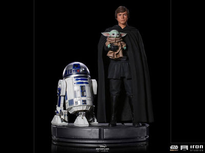 Star Wars The Mandalorian Legacy Replica Statue 1/4 Luke Skywalker, R2-D2 & Grogu 54cm - Scale Statue - Iron Studios - Hobby Figures UK