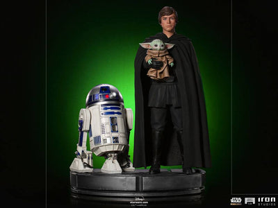 Star Wars The Mandalorian Legacy Replica Statue 1/4 Luke Skywalker, R2-D2 & Grogu 54cm - Scale Statue - Iron Studios - Hobby Figures UK