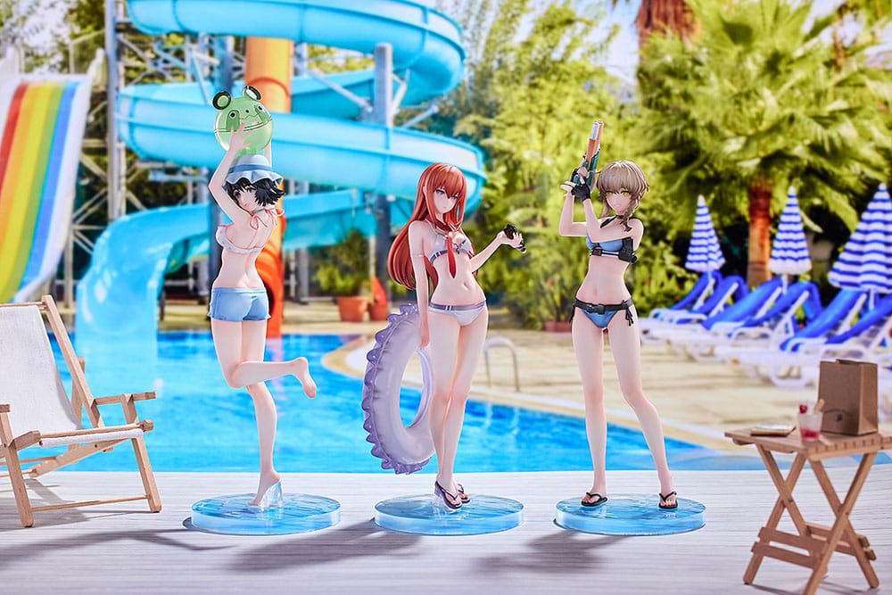 Steins Gate PVC Statues 3-Pack 1/7 Suzuha Amane, Kurisu Makise, Mayuri Shiina Swimsuit Ver. - Scale Statue - Solarain - Hobby Figures UK
