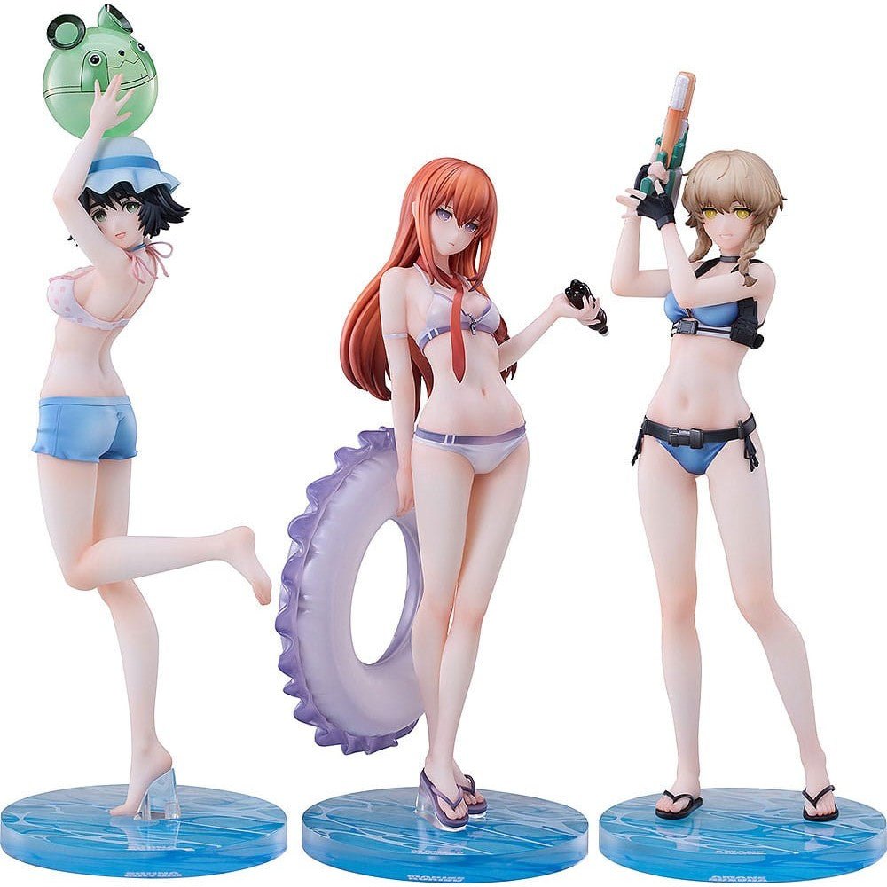 Steins Gate PVC Statues 3-Pack 1/7 Suzuha Amane, Kurisu Makise, Mayuri Shiina Swimsuit Ver. - Scale Statue - Solarain - Hobby Figures UK