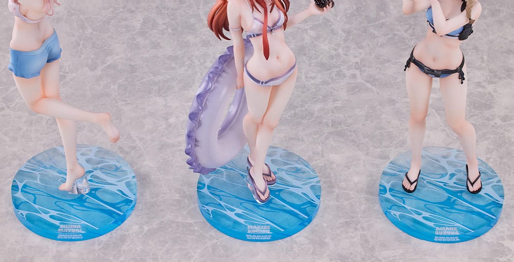 Steins Gate PVC Statues 3-Pack 1/7 Suzuha Amane, Kurisu Makise, Mayuri Shiina Swimsuit Ver. - Scale Statue - Solarain - Hobby Figures UK