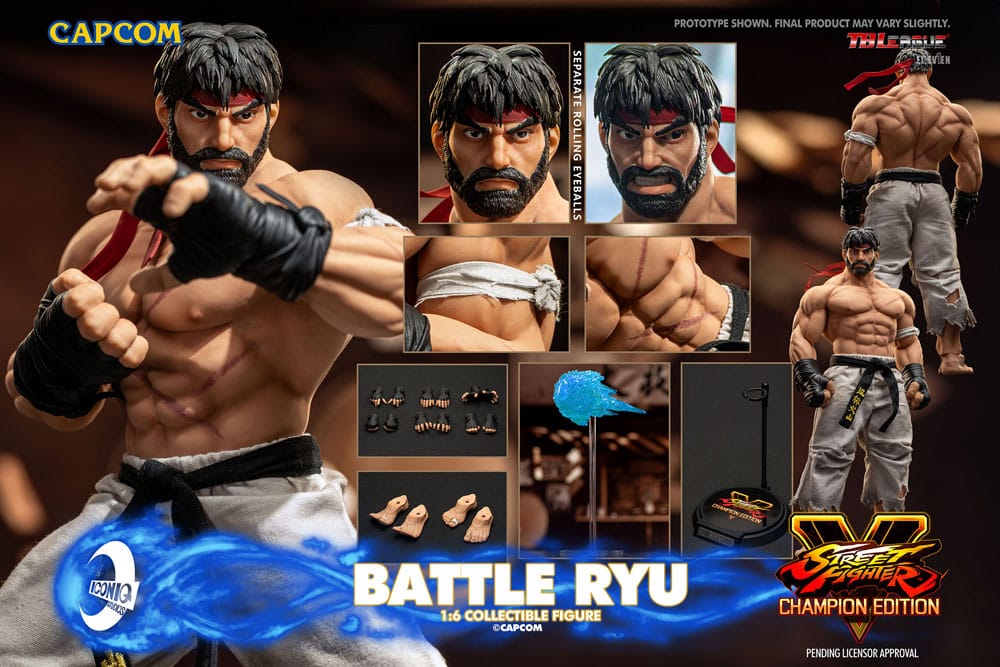 Street Fighter Action Figure 1/6 Battle Ryu 30cm - Action Figures - Iconiq Studios - Hobby Figures UK