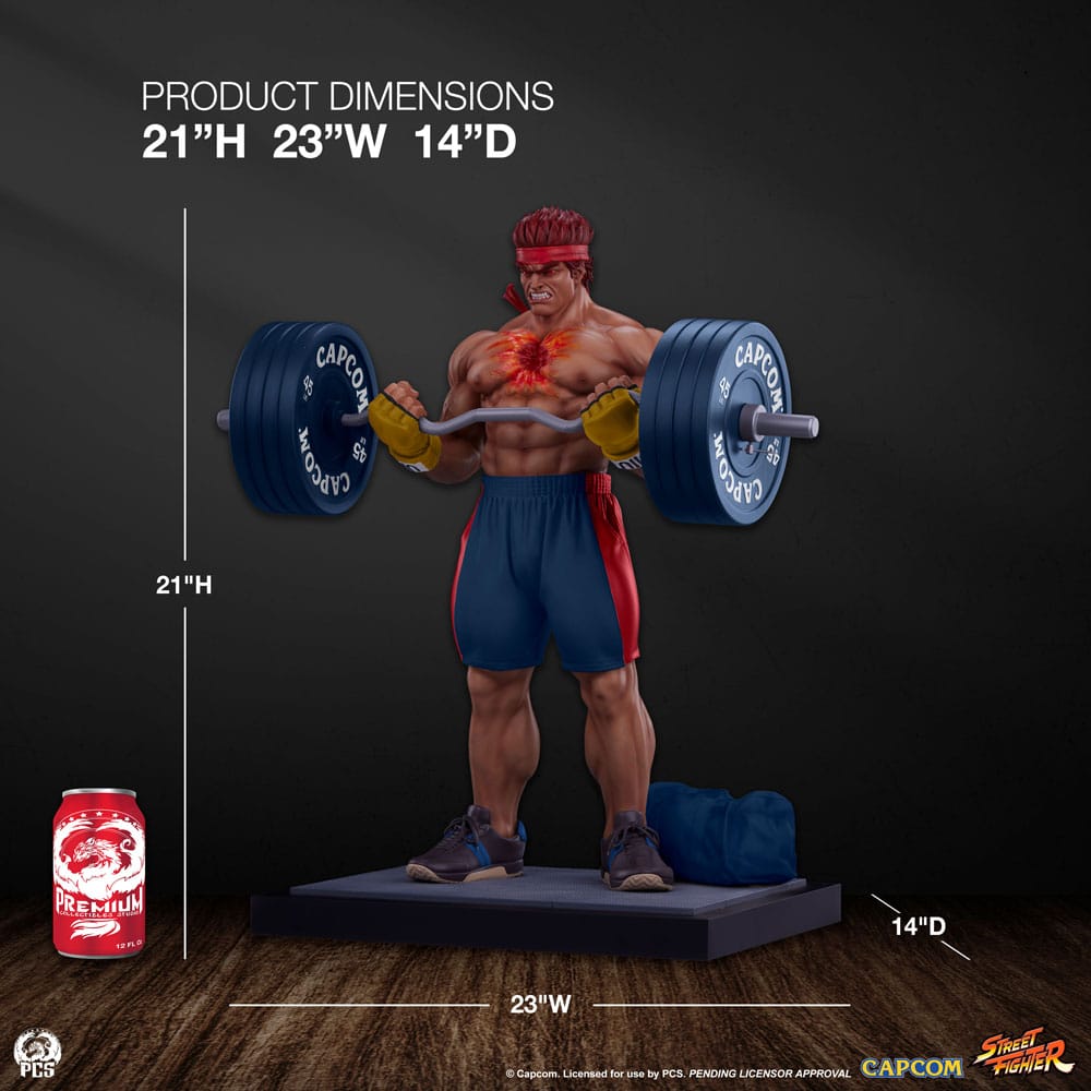 Street Fighter Premier Series Statue 1/4 Evil Ryu: Powerlifting 53cm - Scale Statue - Premium Collectibles Studio - Hobby Figures UK