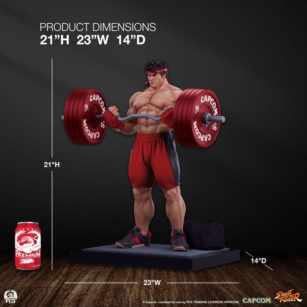 Street Fighter Premier Series Statue 1/4 Ryu: Powerlifting 53cm - Scale Statue - Premium Collectibles Studio - Hobby Figures UK