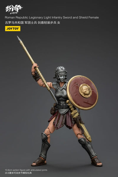 Strife Action Figure 1/18 Roman Republic Legionary Light Infantry Sword and Shield Female 11cm - Action Figures - Joy Toy (CN) - Hobby Figures UK