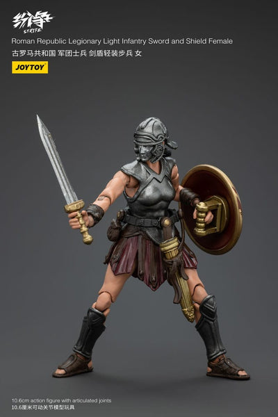 Strife Action Figure 1/18 Roman Republic Legionary Light Infantry Sword and Shield Female 11cm - Action Figures - Joy Toy (CN) - Hobby Figures UK