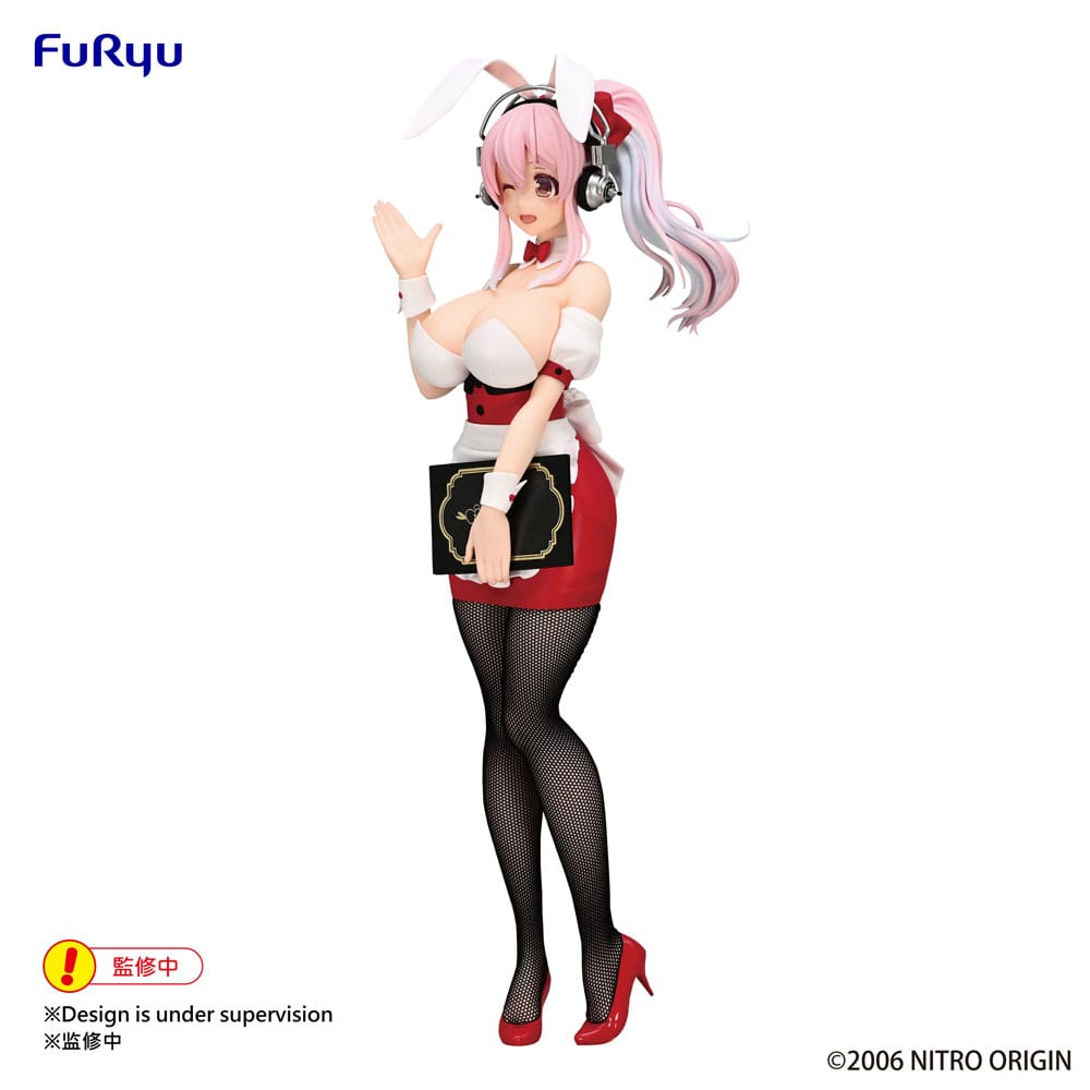 Super Sonico BiCute Bunnies PVC Statue Super Sonico Waitress Ver. 28cm - Scale Statue - Furyu - Hobby Figures UK