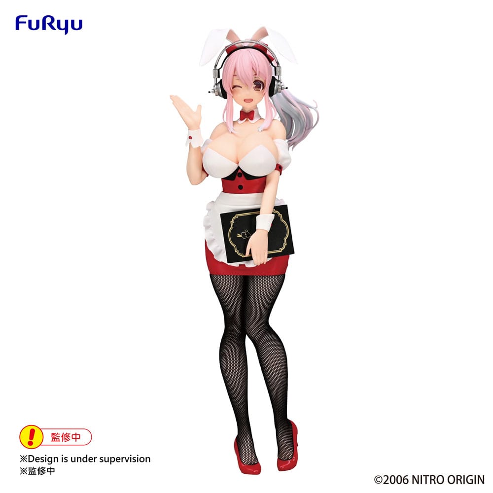 Super Sonico BiCute Bunnies PVC Statue Super Sonico Waitress Ver. 28cm - Scale Statue - Furyu - Hobby Figures UK