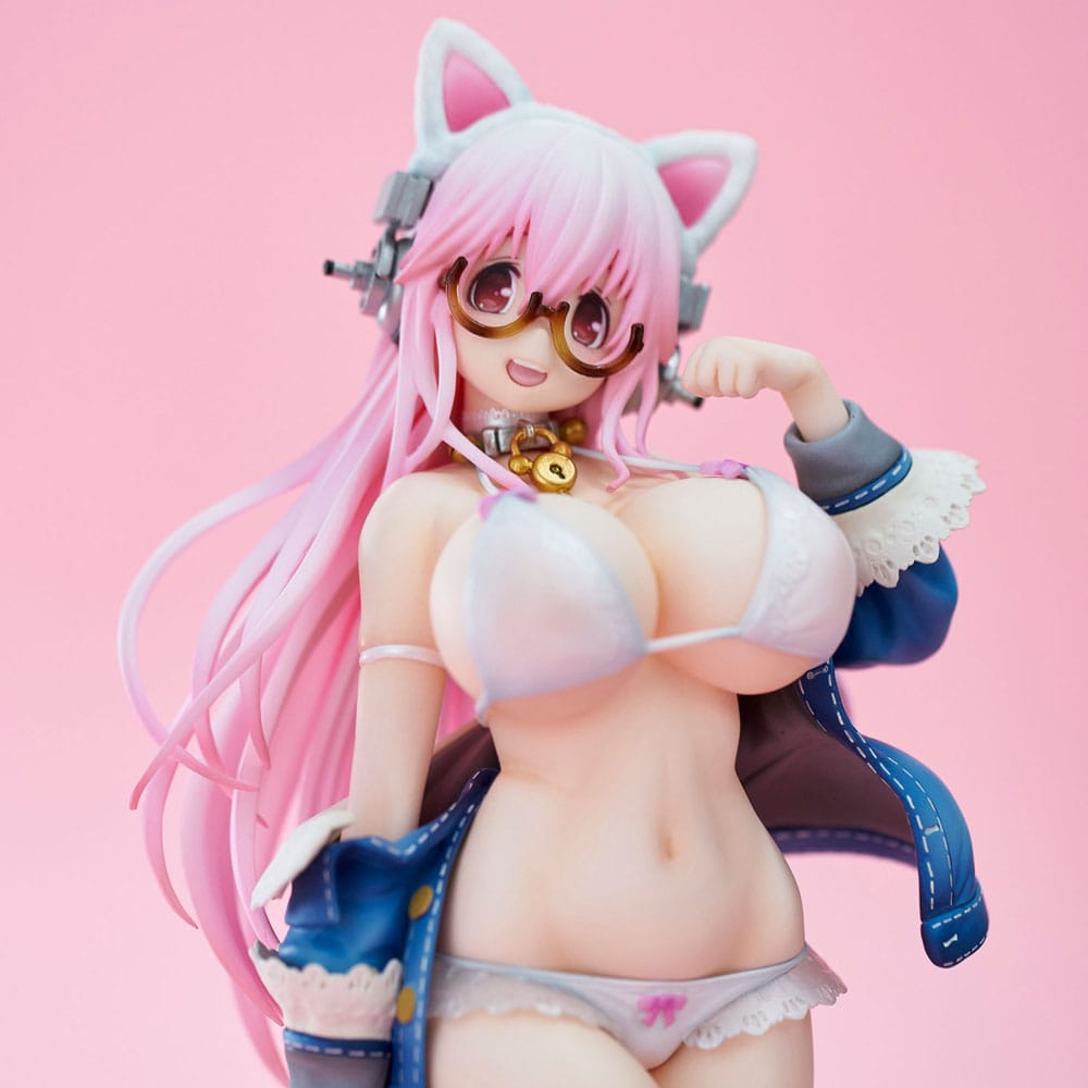 Super Sonico PVC Statue Super Sonico White Cat Ver. 27cm - Scale Statue - Union Creative - Hobby Figures UK