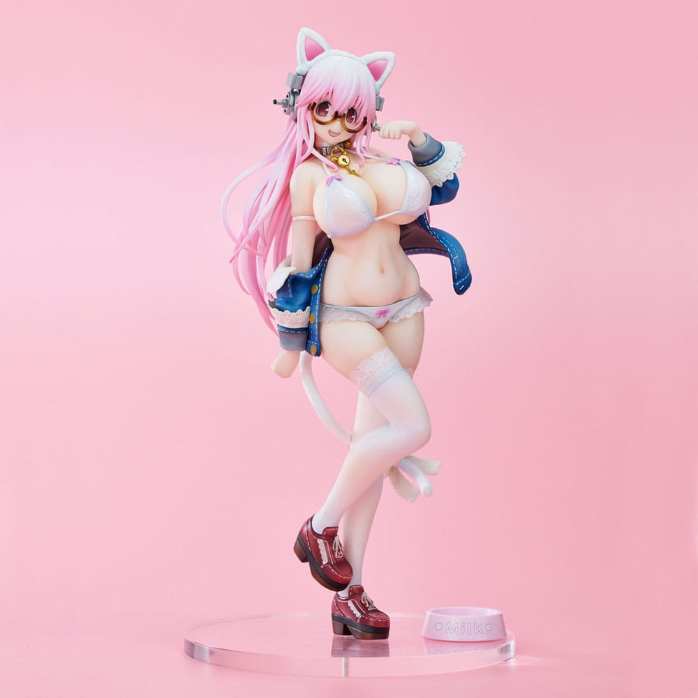 Super Sonico PVC Statue Super Sonico White Cat Ver. 27cm - Scale Statue - Union Creative - Hobby Figures UK