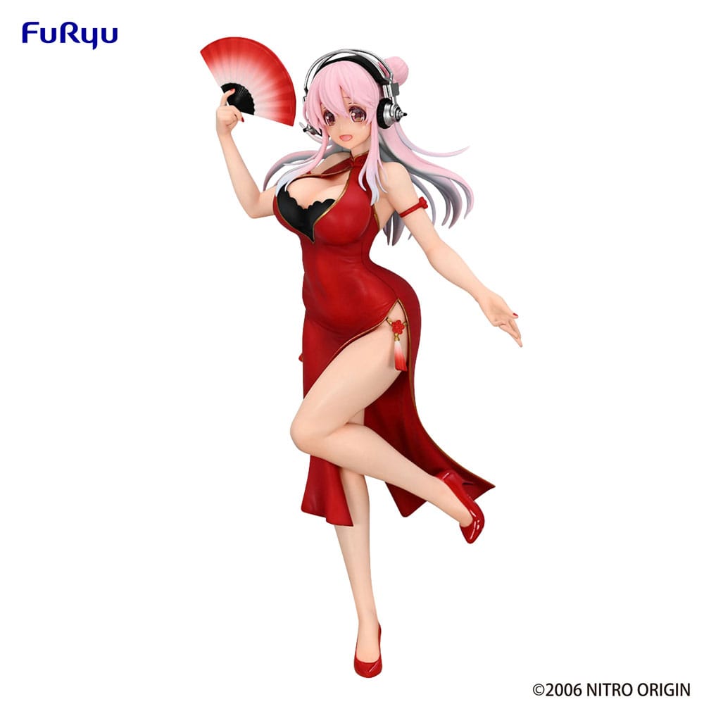 Super Sonico Trio-Try-iT PVC Statue China Dress Ver. 21cm - Scale Statue - Furyu - Hobby Figures UK