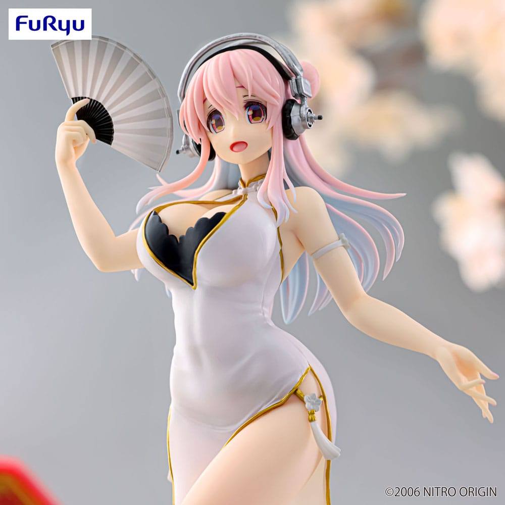 Super Sonico Trio-Try-iT PVC Statue White China Dress Ver. 21cm - Scale Statue - Furyu - Hobby Figures UK