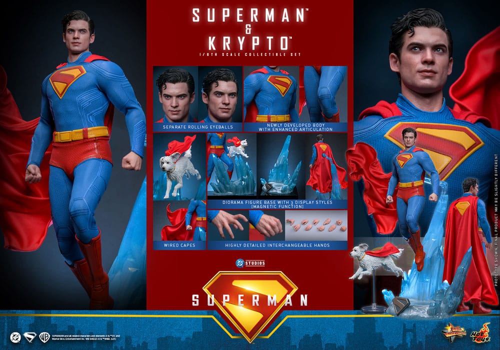 Superman (2025) Movie Masterpiece Action Figure 1/6 Superman & Krypto 33cm - Action Figures - Hot Toys - Hobby Figures UK