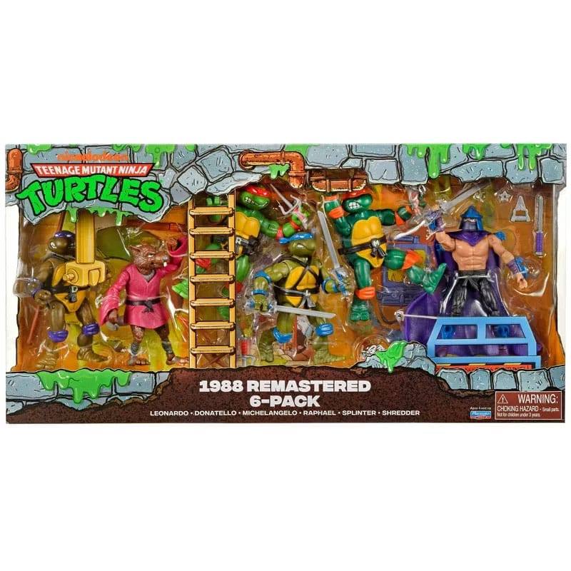 Teenage Mutant Ninja Turtles 6-Pack Action Figures 1988 Remastered heo EU Exclusive - Action Figures - Playmates - Hobby Figures UK