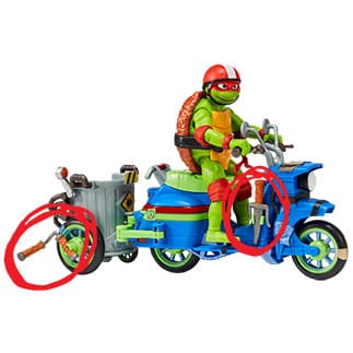 Teenage Mutant Ninja Turtles: Mutant Mayhem Action Figure Raphael & Scooter with Sidecar 11cm - Action Figures - Playmates - Hobby Figures UK