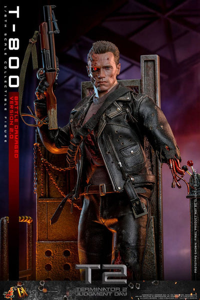Terminator 2 Movie Masterpiece Action Figure 1/6 T-800 Battle Damaged Version 2.0 32cm - Action Figures - Hot Toys - Hobby Figures UK