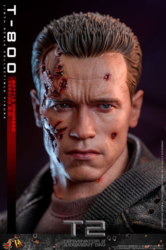 Terminator 2 Movie Masterpiece Action Figure 1/6 T-800 Battle Damaged Version 2.0 32cm - Action Figures - Hot Toys - Hobby Figures UK