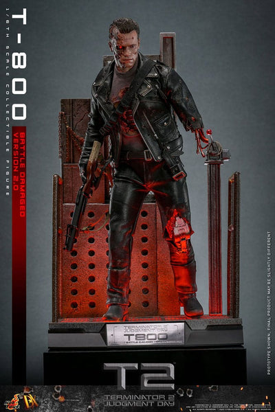 Terminator 2 Movie Masterpiece Action Figure 1/6 T-800 Battle Damaged Version 2.0 32cm - Action Figures - Hot Toys - Hobby Figures UK