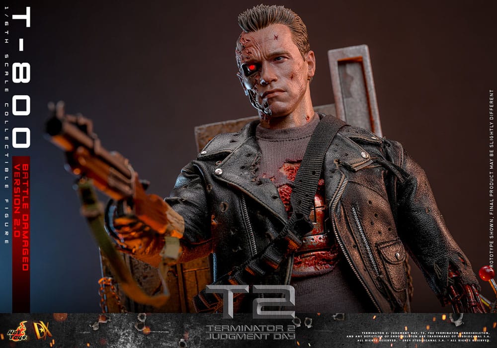 Terminator 2 Movie Masterpiece Action Figure 1/6 T-800 Battle Damaged Version 2.0 32cm - Action Figures - Hot Toys - Hobby Figures UK