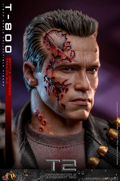 Terminator 2 Movie Masterpiece Action Figure 1/6 T-800 Battle Damaged Version 2.0 32cm - Action Figures - Hot Toys - Hobby Figures UK