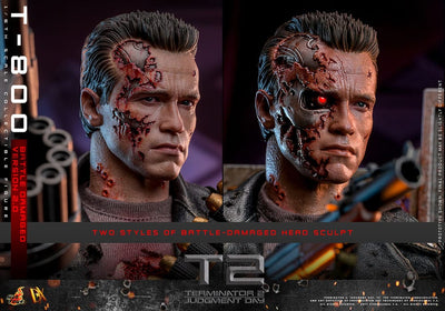 Terminator 2 Movie Masterpiece Action Figure 1/6 T-800 Battle Damaged Version 2.0 32cm - Action Figures - Hot Toys - Hobby Figures UK