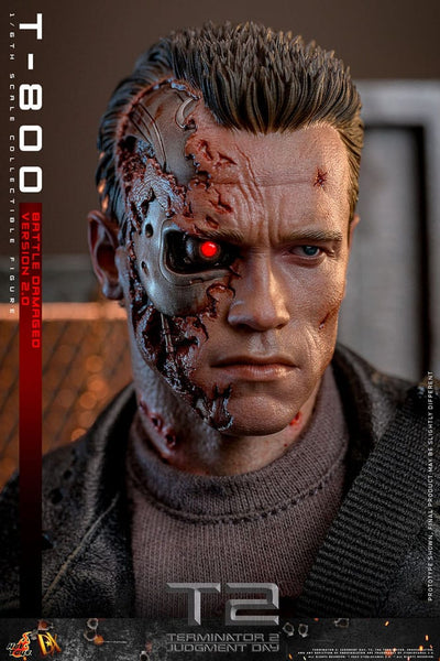 Terminator 2 Movie Masterpiece Action Figure 1/6 T-800 Battle Damaged Version 2.0 32cm - Action Figures - Hot Toys - Hobby Figures UK