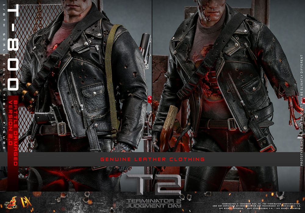 Terminator 2 Movie Masterpiece Action Figure 1/6 T-800 Battle Damaged Version 2.0 32cm - Action Figures - Hot Toys - Hobby Figures UK