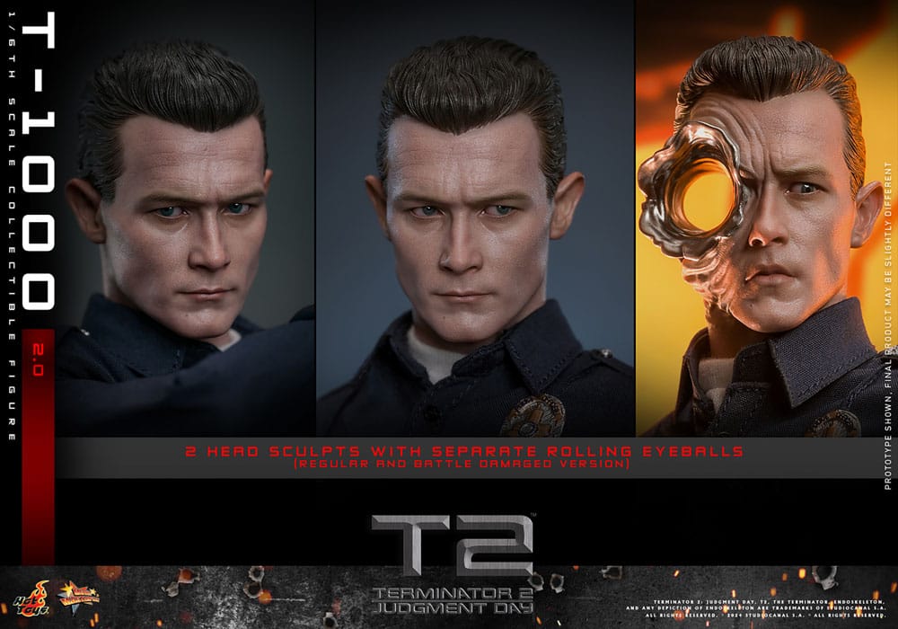 Terminator 2 Movie Masterpiece Action Figure 1/6 T-1000 (2.0) 31cm - Action Figures - Hot Toys - Hobby Figures UK