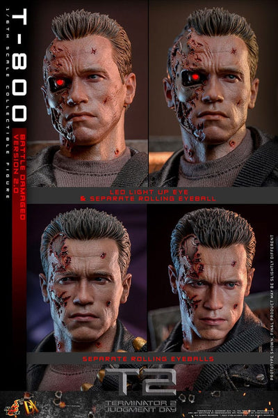 Terminator 2 Movie Masterpiece Action Figure 1/6 T-800 Battle Damaged Version 2.0 32cm - Action Figures - Hot Toys - Hobby Figures UK